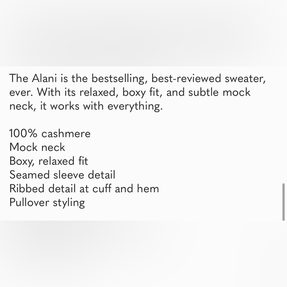 Anthropologie x Pilcro The Alani Cashmere Mock-Neck Sweater Size Small NWT - Picture 2 of 10